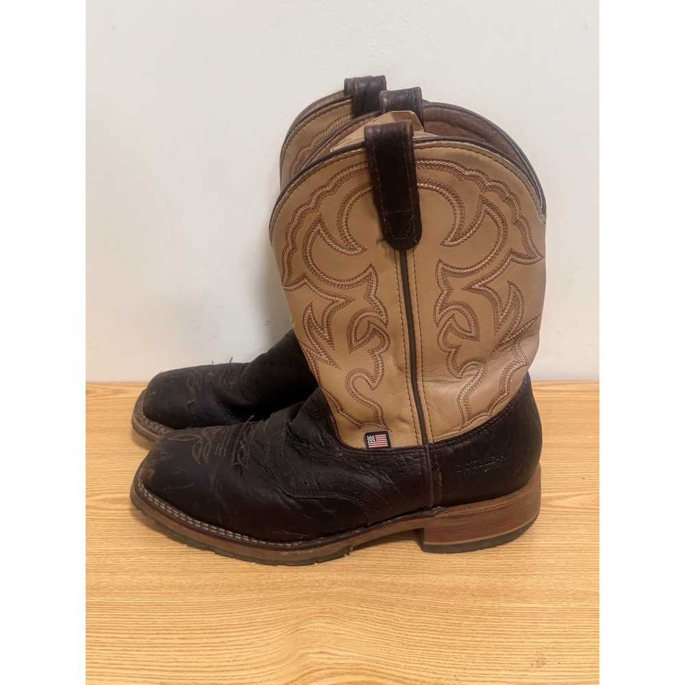 Double H - Graham Men's 11" USA Bison Wide Square Toe I.C.E Roper Boots 11 D - Picture 2 of 9